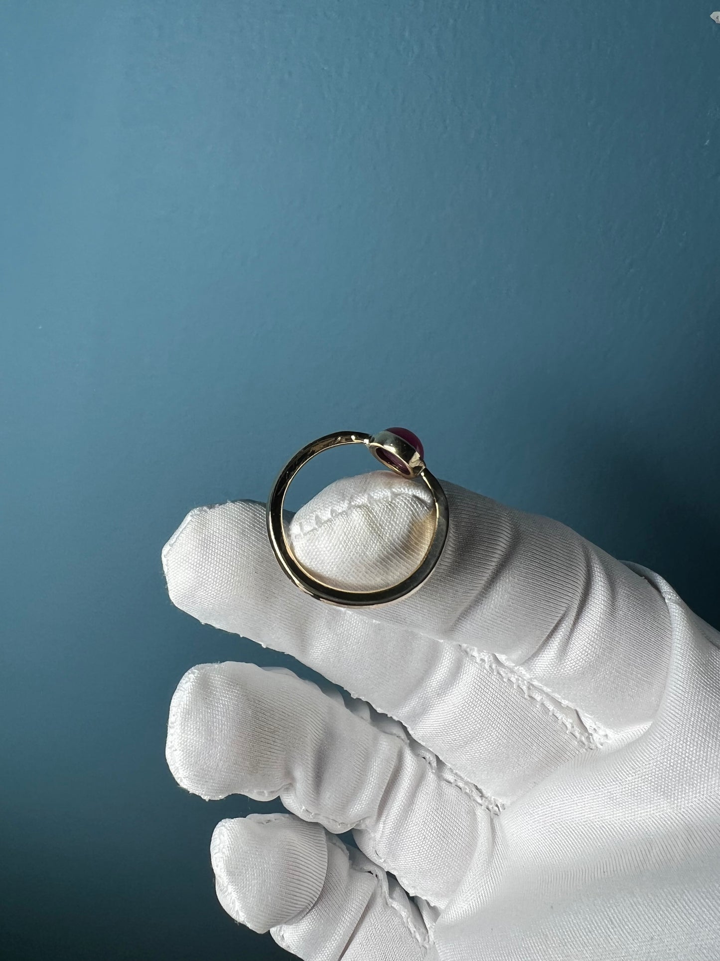 Ruby Croupier Ring in 14k Yellow Gold By Maxwell The Jeweler