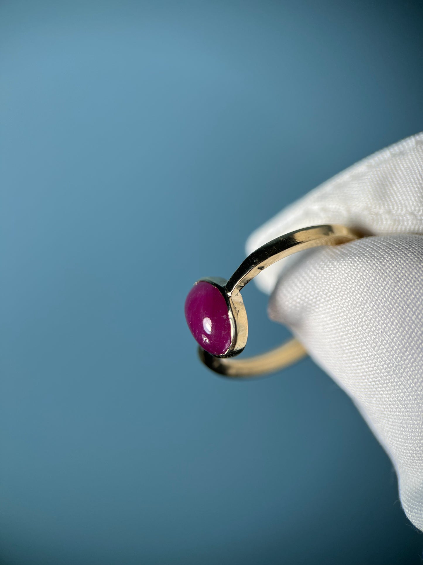 Ruby Croupier Ring in 14k Yellow Gold By Maxwell The Jeweler