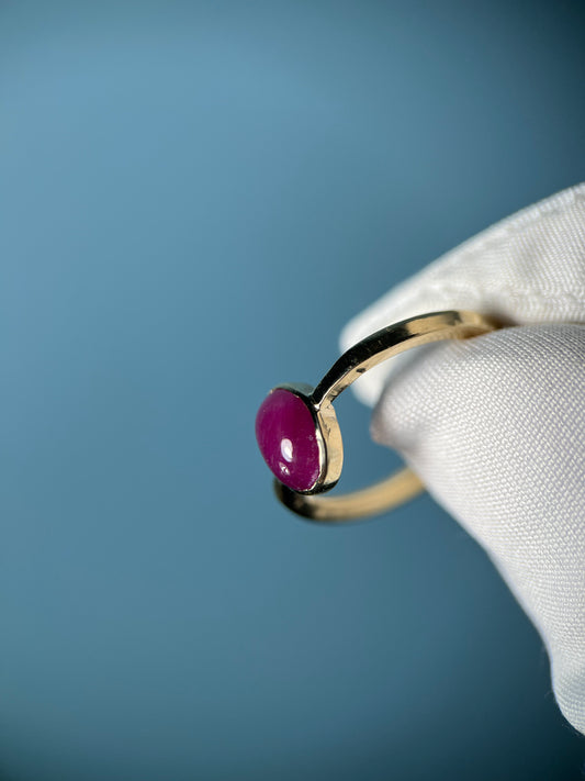 Ruby Croupier Ring in 14k Yellow Gold By Maxwell The Jeweler