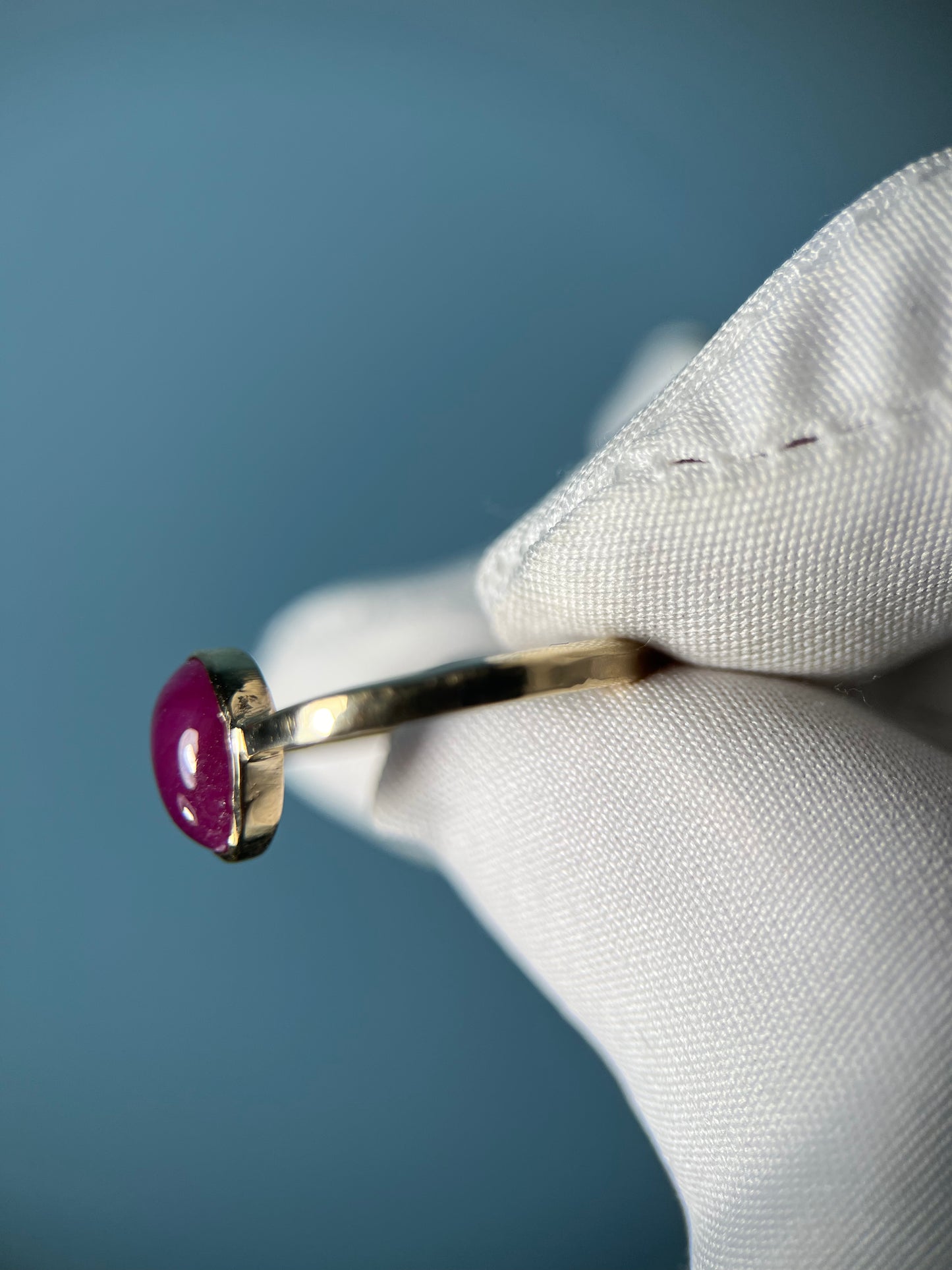 Ruby Croupier Ring in 14k Yellow Gold By Maxwell The Jeweler