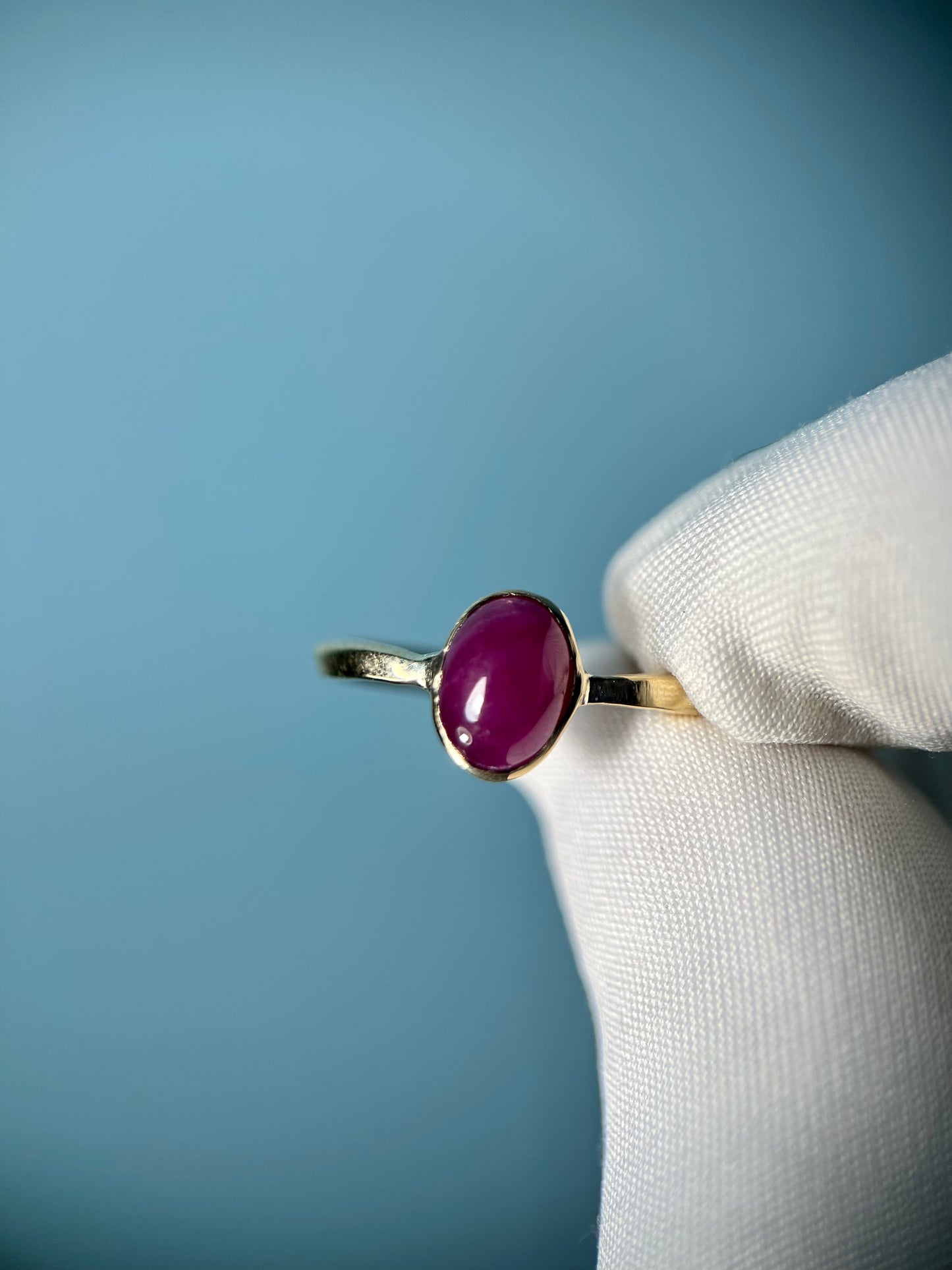 Ruby Croupier Ring in 14k Yellow Gold By Maxwell The Jeweler