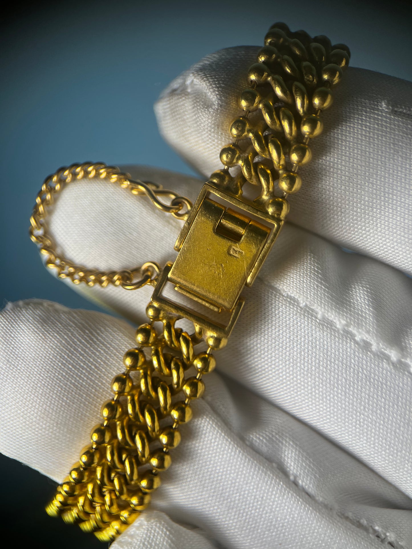 Cuban Link Ball Hybrid Bracelet in 22k Yellow Gold